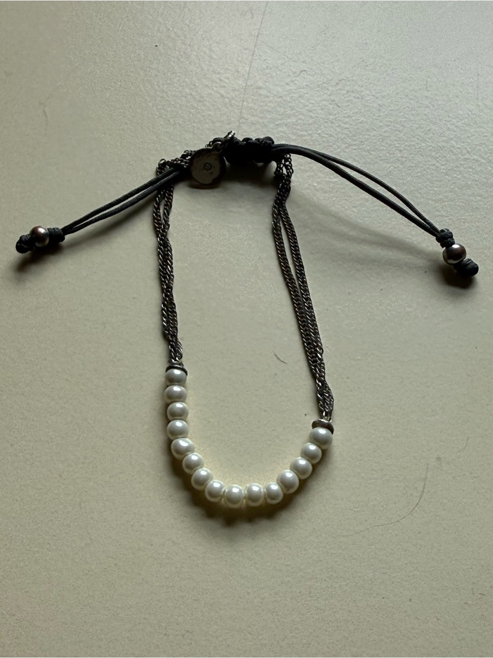 Stella & Dot • Bohemian pull cord pearl bracelet